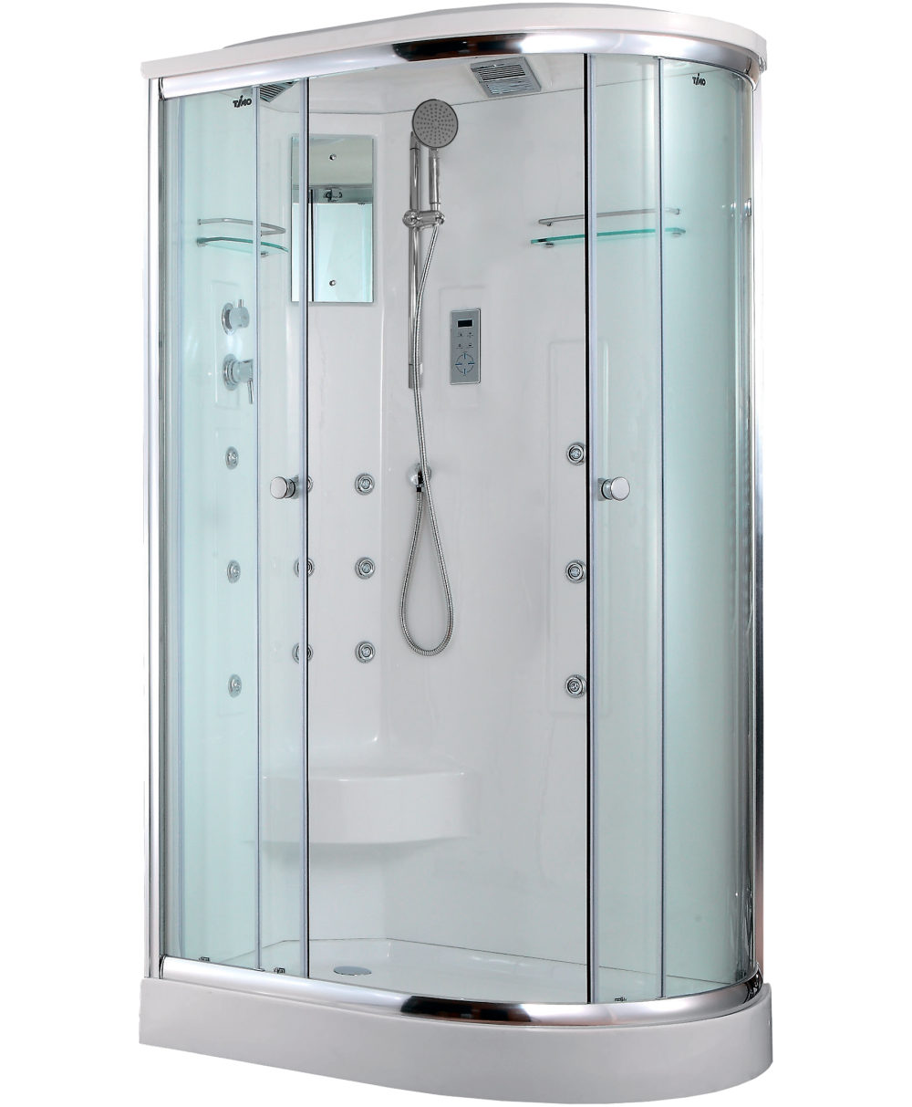 Фото Душевая кабина 120x85x225 Timo (T-7702 L) С гидромассажем, акрил, Поддон низкий