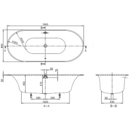 Ванна Cetus 190x80 BQ190CEU7V-01