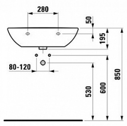 Раковина Laufen Pro 8.1095.3.000.104.1, 65*50 см