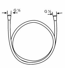 Душевой шланг Kludi Supara (6106105-00) хром