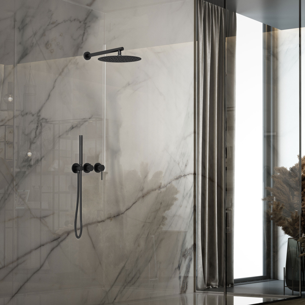 Фото Душевой комплект Vincea (VSFW-4G01MB) черный матовый