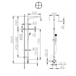 Душевая колонна Bravat Fit (D283CP-2A-RUS) хром