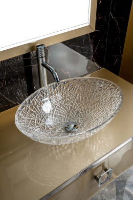 Armadi Art Lucido 853-100-Light Gold Столешница стекло 100см прямая Светлое золото