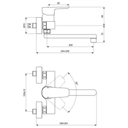 Смеситель для кухонной мойки Ideal Standard CERAPLAN III B0726AA