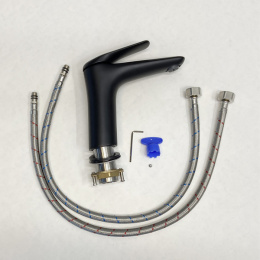 Фото Смеситель для раковины, картридж 35 мм, черный матовый, FC074A-CMT