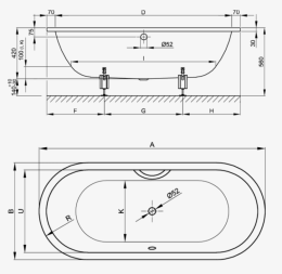 Фото Ванна стальная Bette BetteStarlet Flair Oval 8774-000 шгв 178*78*42 цвет-белый