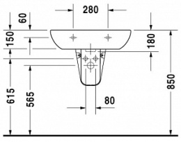 Фото Полупьедестал Duravit D-Code 08571800002, белый