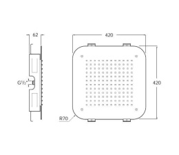 Фото Верхний душ Roca Puzzle (5B9378C00) хром