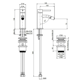 FIMA Carlo Frattini Spillo Steel F3072INOX Смеситель для биде