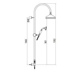 Фото Душевая система Gattoni PD (4291/PDV0br) бронза