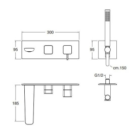 Cristina KING KG11051 Смеситель для ванны