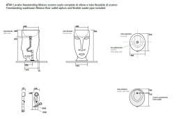 Фото Раковина свободностоящая Kerasan Artwork "MOLOCO", с отверстием для слива в пол