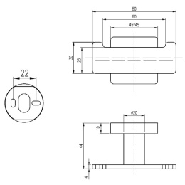 Villeroy&Boch Elements-Striking TVA15201200061 Крючок для халата / полотенца