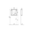 Зеркальный шкаф VitrA Valarte (Валарте) 62232 80 см матовый серый с подвесткой