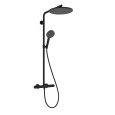 Душевая система Hansgrohe Alive Raindance S Puro 24592670 с термостатическим смесителем, чёрный мат