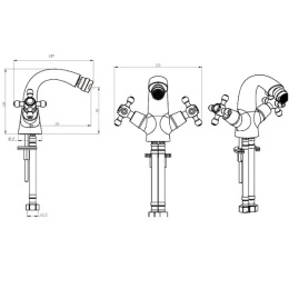 Фото Смеситель для биде Boheme Crystal (276-CRST) хром