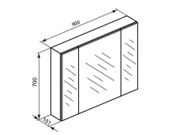 Зеркальный шкафчик K2670WG Ideal Standard Strada