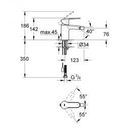 Grohe Eurostyle Cosmopolitan 33566002 Смеситель для биде, стандартный