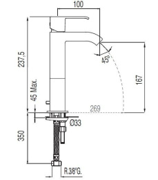Фото Tres Cuadro 10611703 Смеситель для раковины