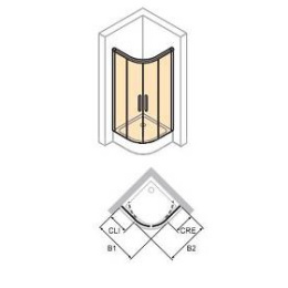 Душевой уголок Huppe 501 Design pure, 90 х 90 х 190 см, стекло прозрачное (8P3002 092 322)