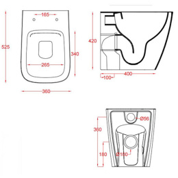 Унитаз напольный ArtCeram A16 (ASV004 13 00)