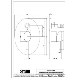 Смеситель для ванны Gessi Ovale (37794#031) хром