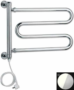 Фото Полотенцесушитель электрический Margaroli Vento 510, 510507WHCRC, белый/хром