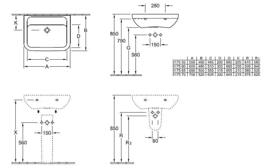 Фото Раковина 51756701 VILLEROY&BOCH Omnia architectura, 650х500 мм