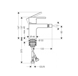 Смеситель для биде Hansgrohe Metropol S (14262000) хром