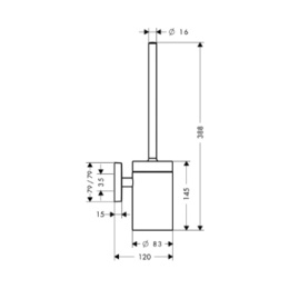 Ершик настенный Hansgrohe PuraVida 41505000