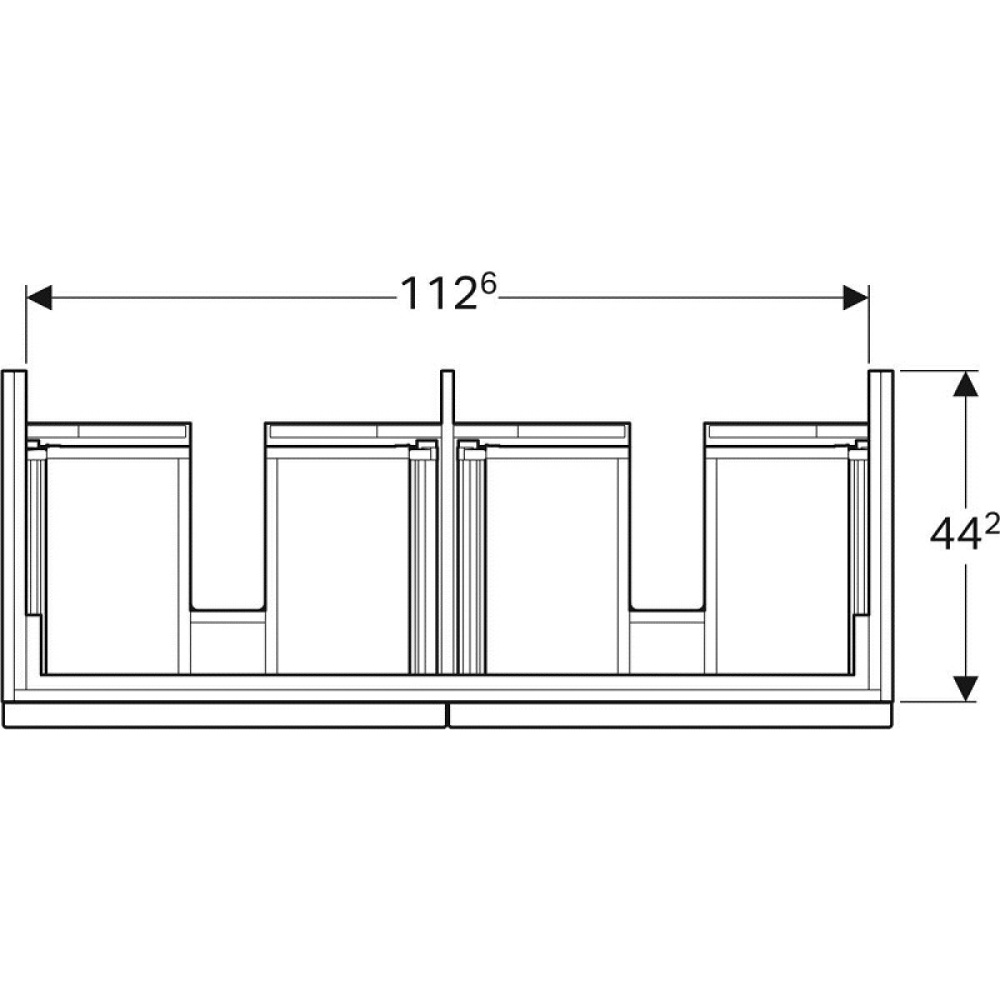 Geberit iCon 840222000 Тумба для раковины, с ящиками выдвижными