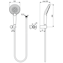 Душевой комплект Ideal Standard IDEALRAIN EVO JET B1765AA для душа