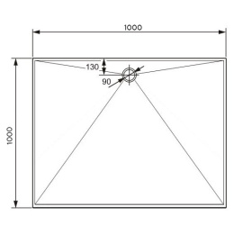 Поддон душевой Huppe Easy Step 100 x 100 см, 215032.055, из искусственного камня