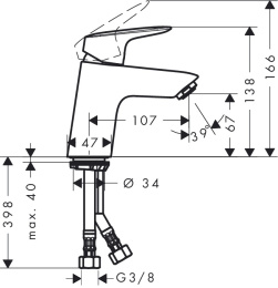 Комплект смесителей Hansgrohe Logis (71071000/71666000) хром