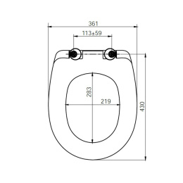 Сиденье для унитаза soft close дюропласт IDDIS 136 ID 136 Dp Sc