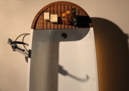 Фото Kerasan Aquatech 375101 Деревянная полка-решетка на ванну