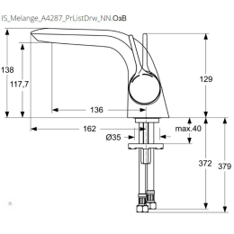 Смеситель для раковины Ideal Standard MELANGE A4287AA