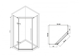 Душевой уголок Abber Ewiges Wasser (AG05080)