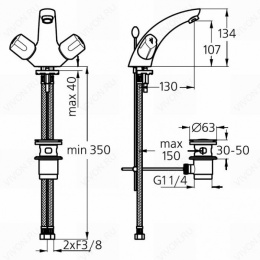 Смеситель Ideal Standard Euroflow New B1890AA для раковины
