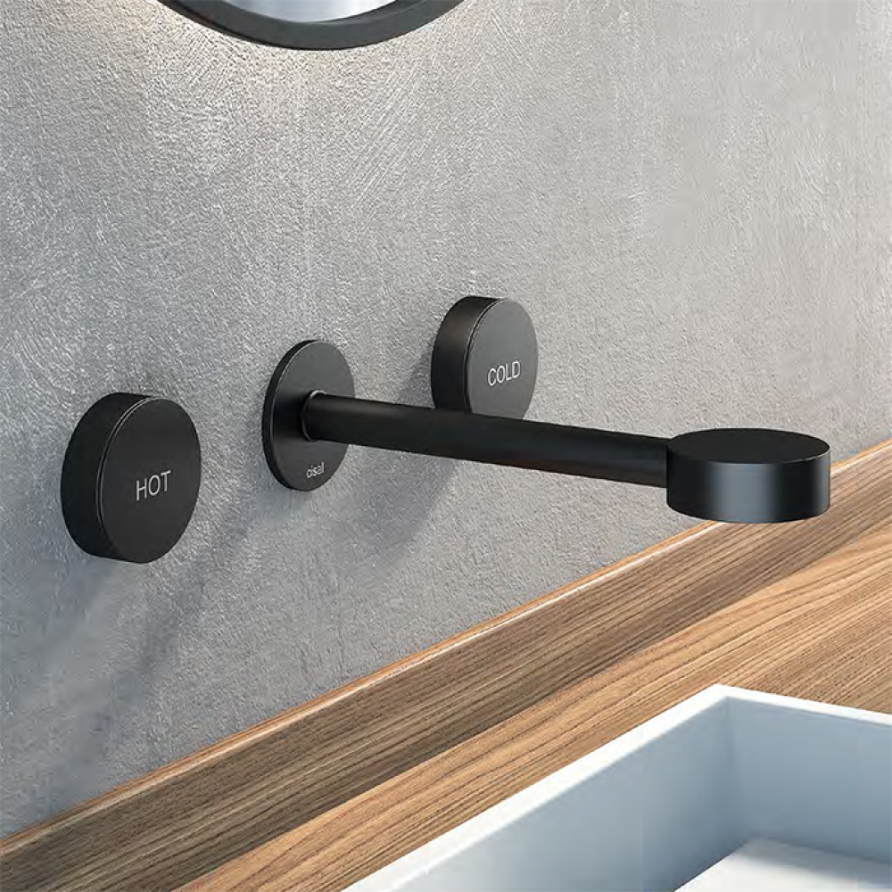 Фото Смеситель для раковины Cisal Slim SM01351040, черный