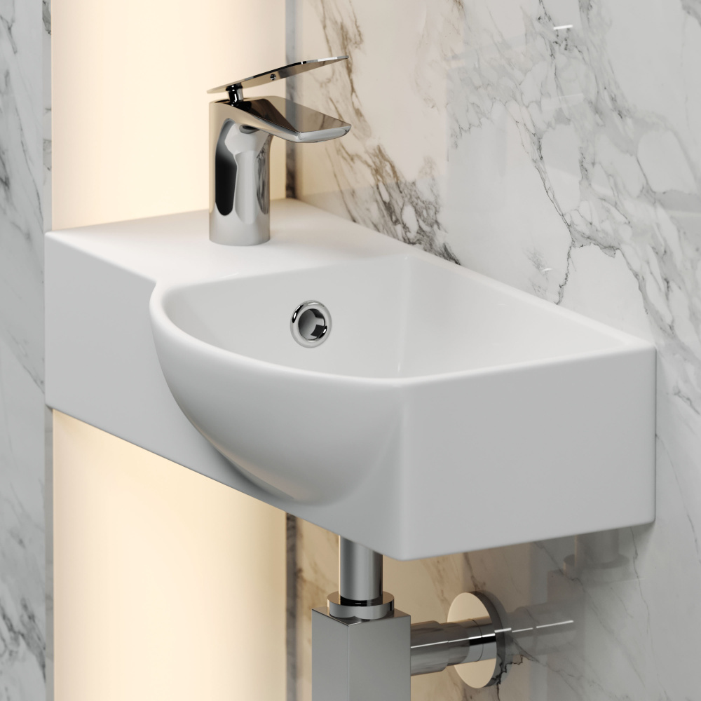 Подвесная раковина Ceramicanova Element CN6039R прямоугольная 40 см. правая