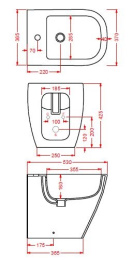 Фото Биде напольное ArtCeram Faster (FSB002 03 00) черный