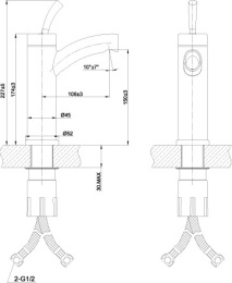 Смеситель для умывальника Lemark Element (LM5106S)