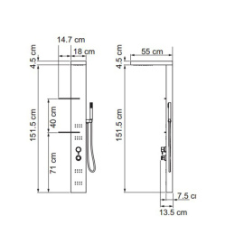 Душевая колонна Hafro Light (4LHA4N0 bianco kos) белый