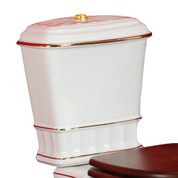 Фото Migliore Gianeta 20944 Бачок моноблока, декор: D1 золото/белая керамика