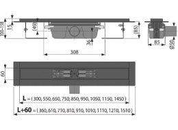 Душевой лоток AlcaPlast (APZ1BLACK-750)