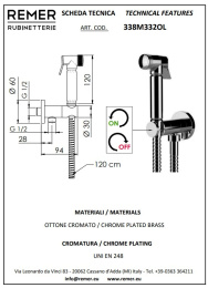 Remer RR 338M 332OL Набор (лейка, шланг, кран-кронштейн)