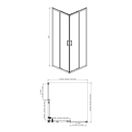 Фото Душевой уголок Aquatek (AQNAA1142-90), цвет хром