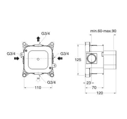 Фото Cristina PD70000 Внутренний механизм смесителя