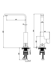 Фото Смеситель для кухни Artik GRANI К980 хром